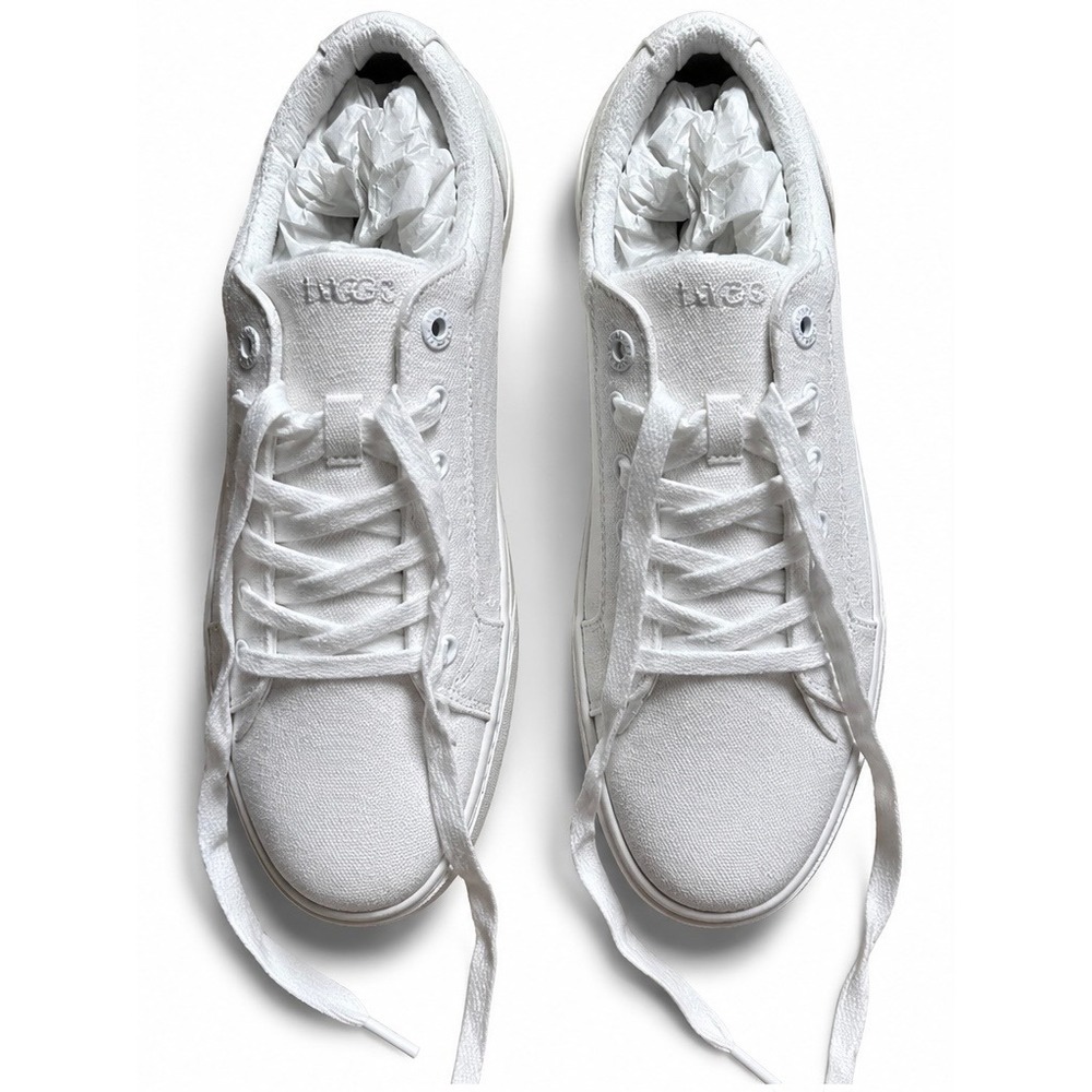 Taos Plim Soul White Canvas Sneakers Womens Size 11 Lace Up Comfort Shoes NEW